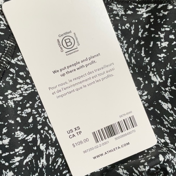 NEW Athleta Ultimate Stash Textured 7/8 Tight in Storm Texture Black - Picture 8 of 12